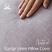 Vista 212 de Foindtower Paquete de 2 fundas de almohada decorativas de lino y liso, funda de cojín decorativa suave, estilo bohemio campestre para silla, sofá