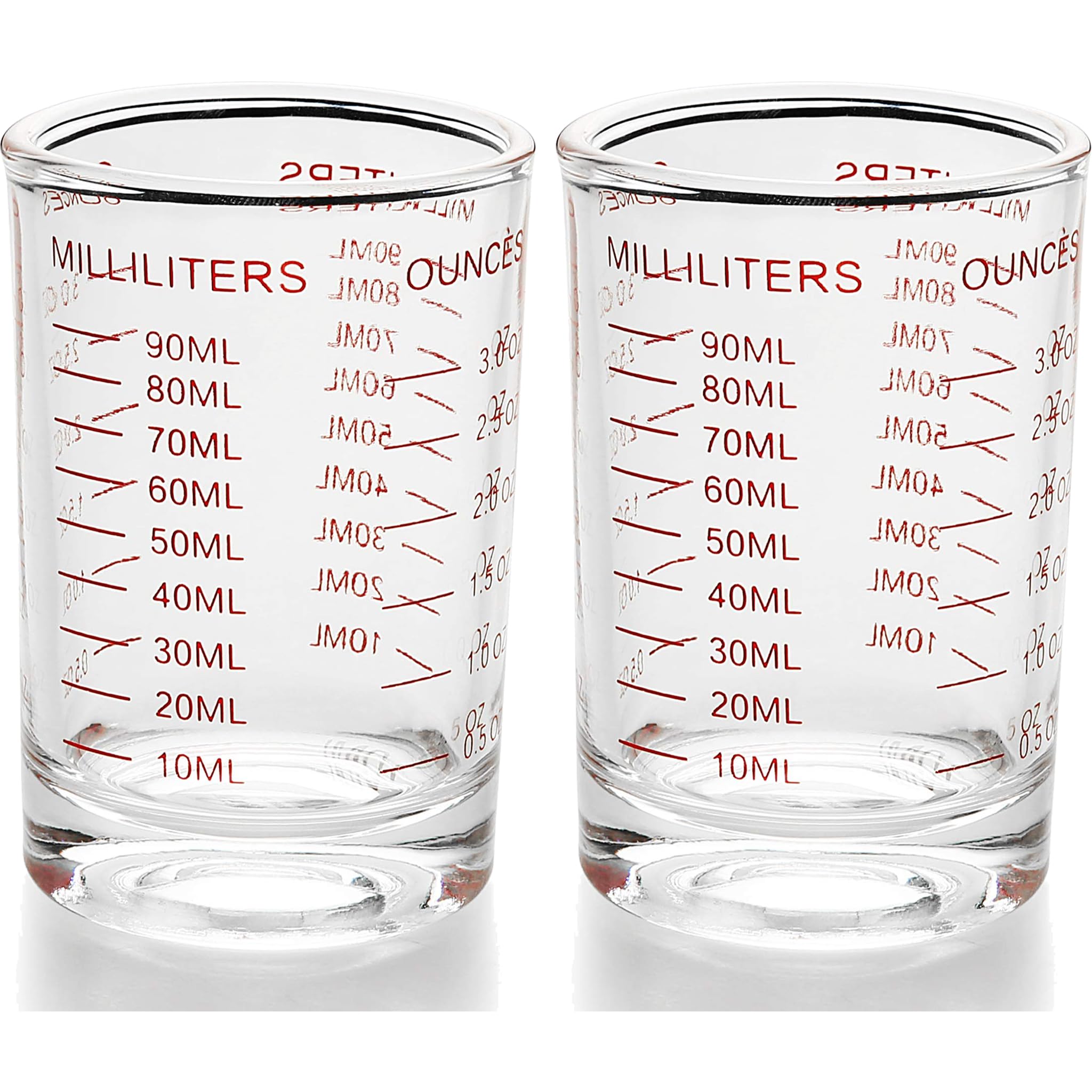 2pcs Spirit Measure, Pyrex Measuring Jug, Small Measuring Jug 90ml
