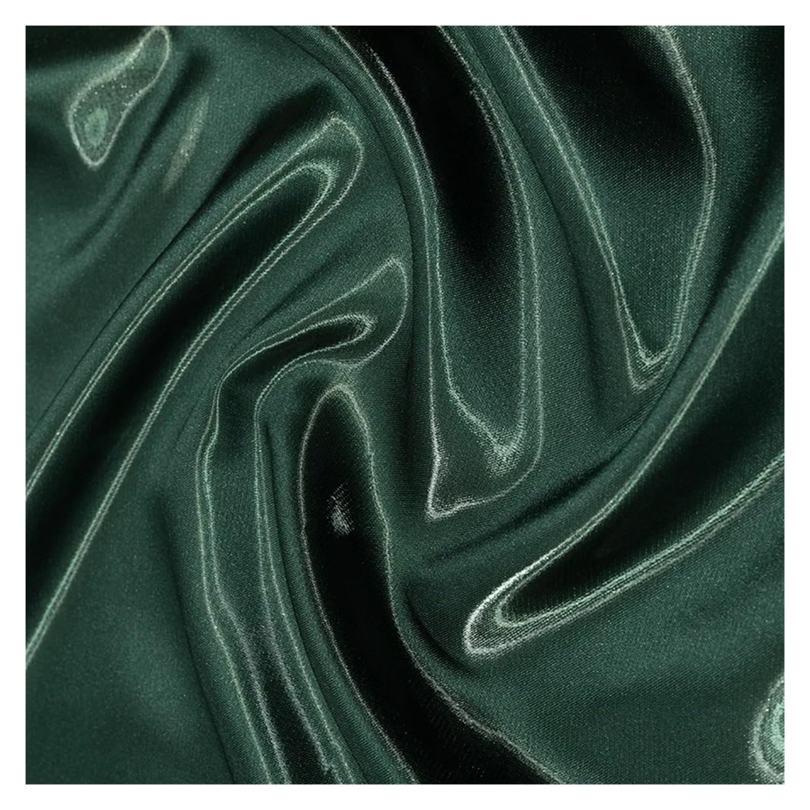 Satin Fabric Multi-Color Liquid Satin Reflective Crystal Fabric Smooth Sparkle Stiff Material for Craft(Color 32)