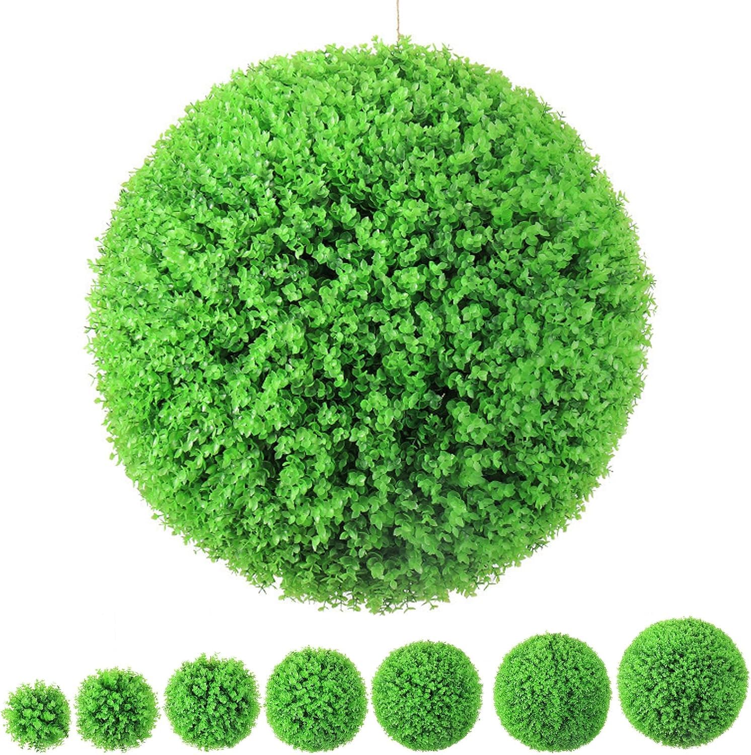 Boule topiaire artificielle en faux buis 50cm pour remplacer les buis malades du jardin