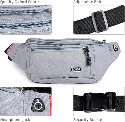 Miniatura 2 de Riñoneras para hombres y mujeres, resistentes al agua, carteras de senderismo, paquete de bolsa de teléfono, para llevar todos los teléfonos para