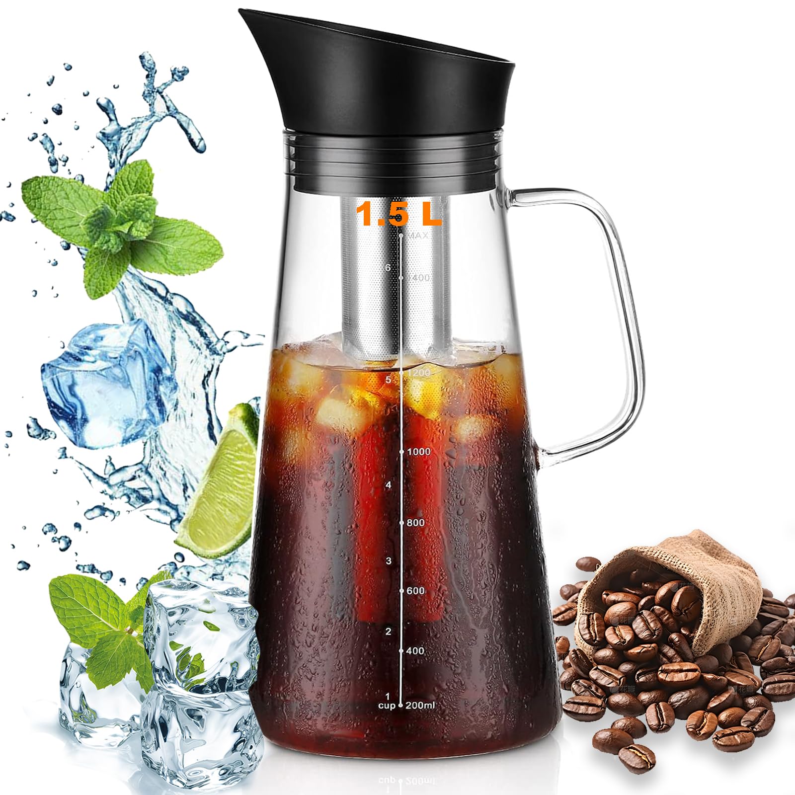 Cafetera Jarra Cold Brew 2 Litros Para Café Frío Infusiones De Té Redlemon