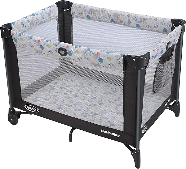 Graco Pack and Play Portable Playard, Push Button Compact Fold, Carnival