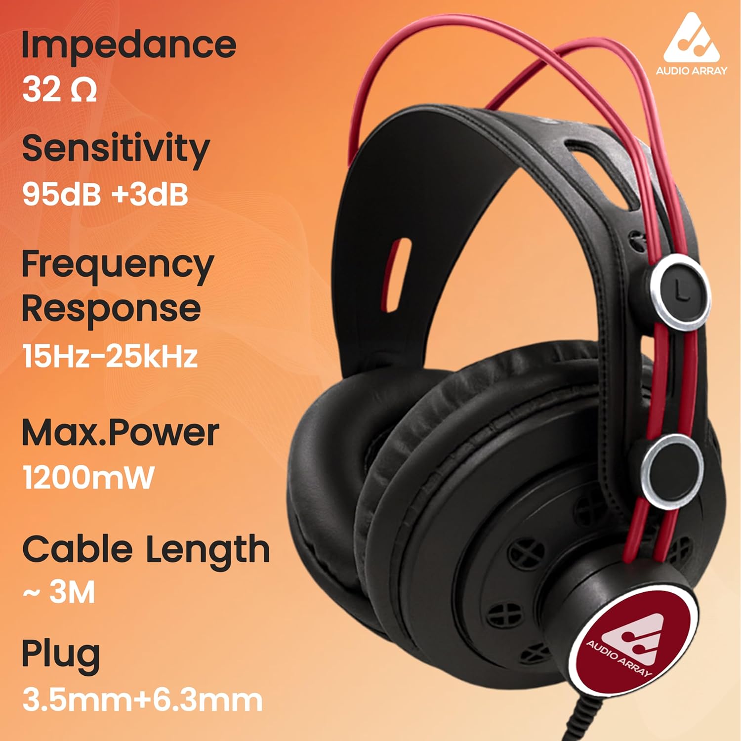 Audio Array Professional Dynamic Bundle with Headphones & Audio Interface – USB/XLR Dynamic Microphone, 24-bit/192kHz Interface, Boom Arm & Semi-Open Headphones | Plug & Play Podcast Kit