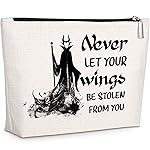 GevGuxLuo Friends Gift for Women, Inspirational Birthday Christmas Gifts for Her Best Friend Bestie Sister, Never Let Your Wings Be Stolen from You, Makeup Bag