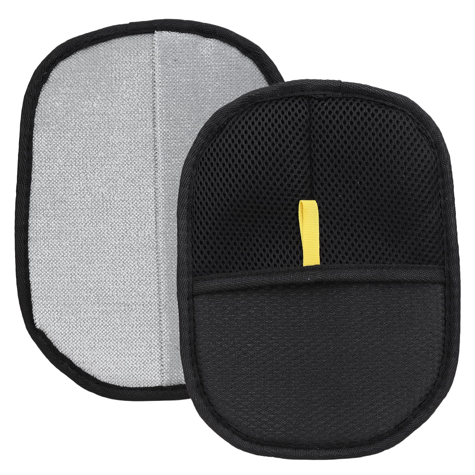 2 Pièces Gant Anti Poils Animaux,Gant Poil Chat,Antistatique Et Lavable,Efficace pour Chiens Et Chats,avec PoignéE AntidéRapante,pour Le Toilettage, Le Massage Et La Propreté-Noir