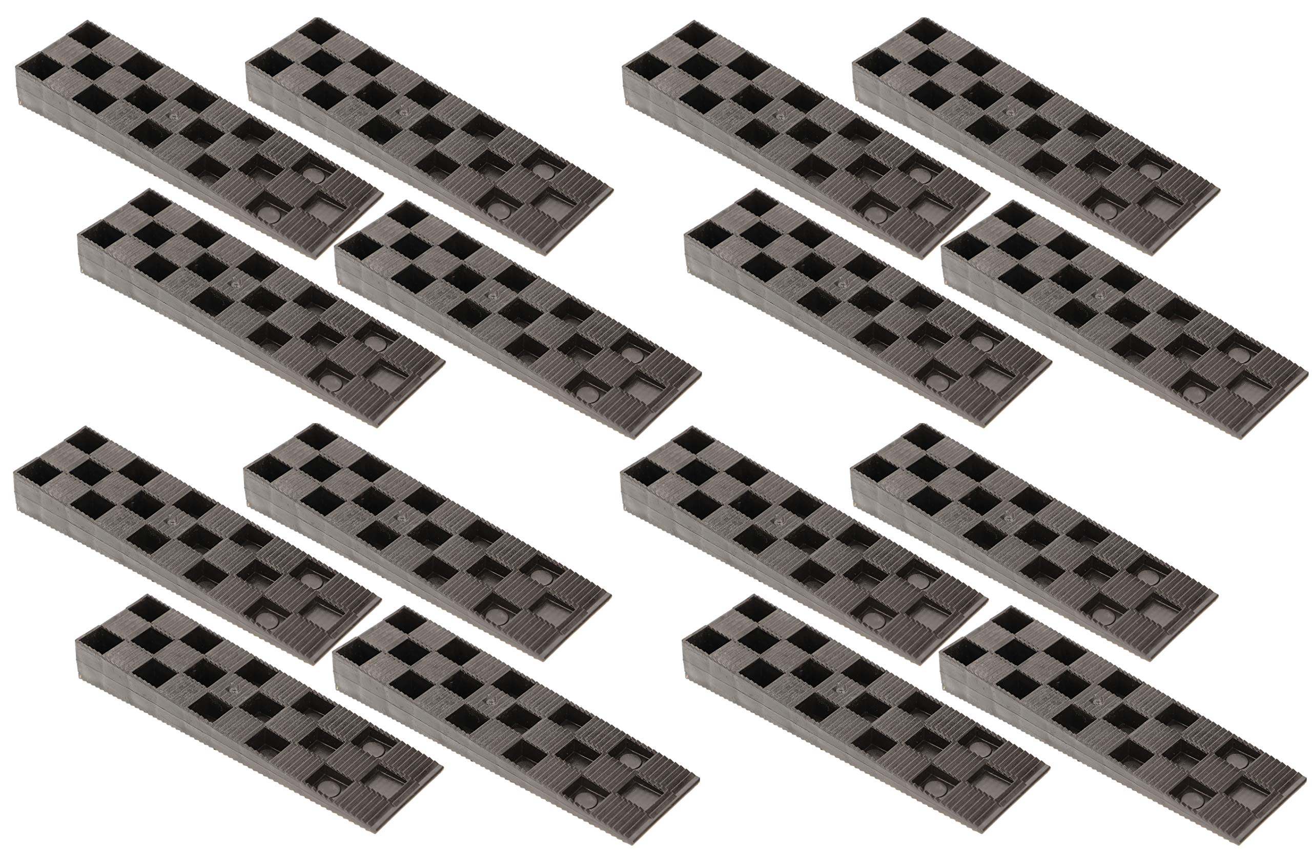 KOTARBAU® Juego de 200 cuñas de montaje de plástico, 150 x 44 x 20 mm, para ventanas, puertas, marcos de ventana, marcos de puertas, negro