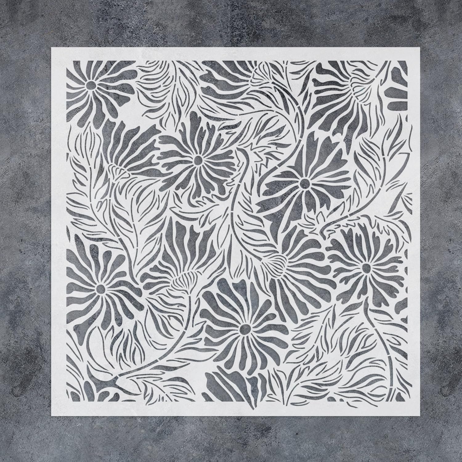 GSS Designs, Stencil a forma di margherita, 40,6 x 40,6 cm, stencil riutilizzabili per pittura su legno, pareti, mobili, tessuto, tela, fai da te, per progetti artistici e decorativi per la casa