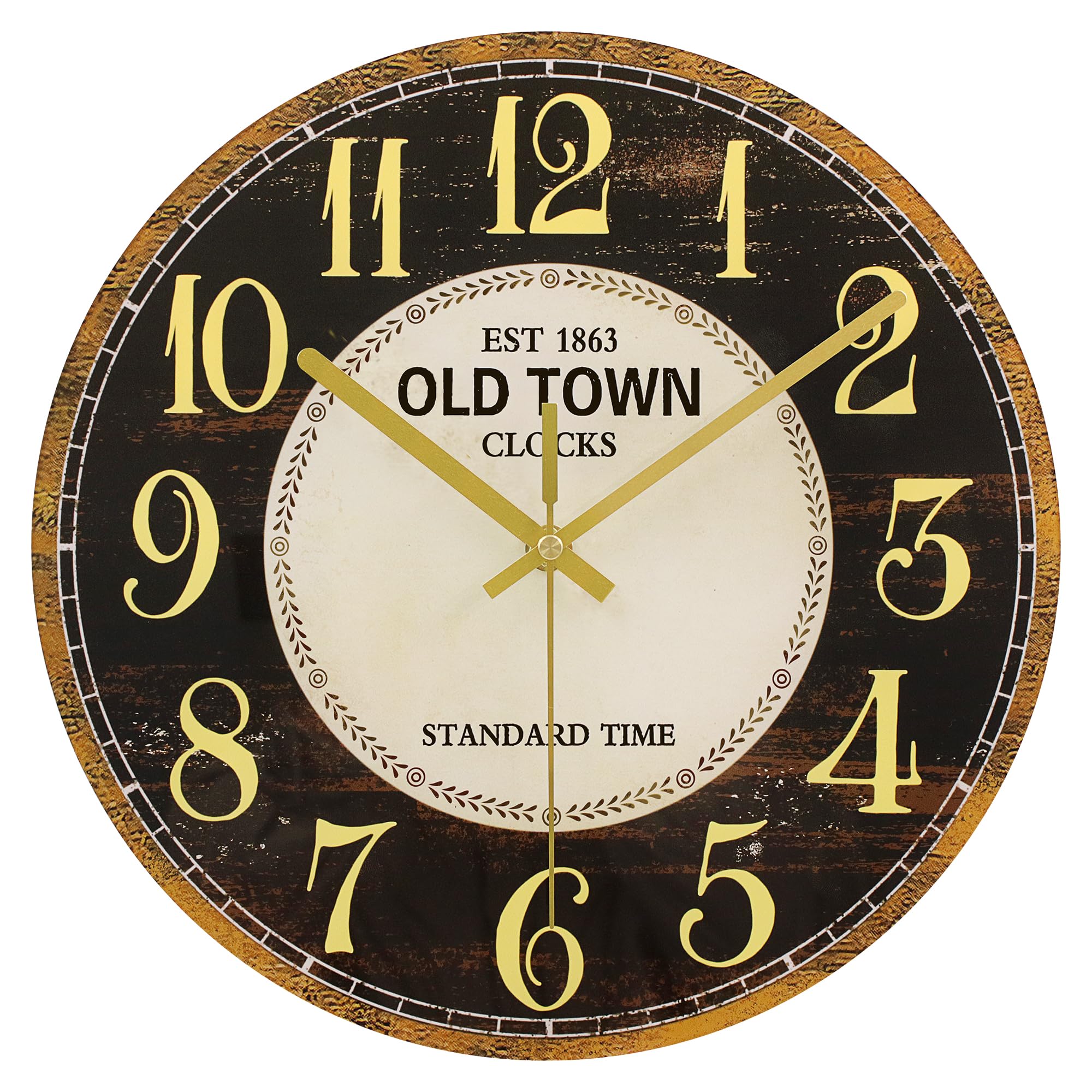 Horloge murale extérieure et intérieure 30,5 cm en verre vintage étanche