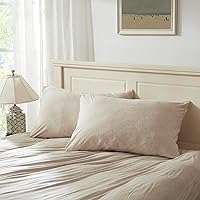 Vista 31 de H Household - Funda de almohada 100% algodón jersey - Ligera, cómoda, súper suave y transpirable, fundas de almohada tejidas en hilado con cierre