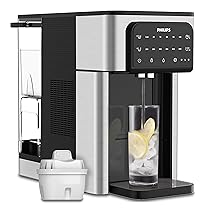 Philips Water Distributore di acqua a filtro caldo e freddo, capacità 2,8L, 6 preset di temperatura, touch screen, argento, nero, taglia unica, ADD5980, 31