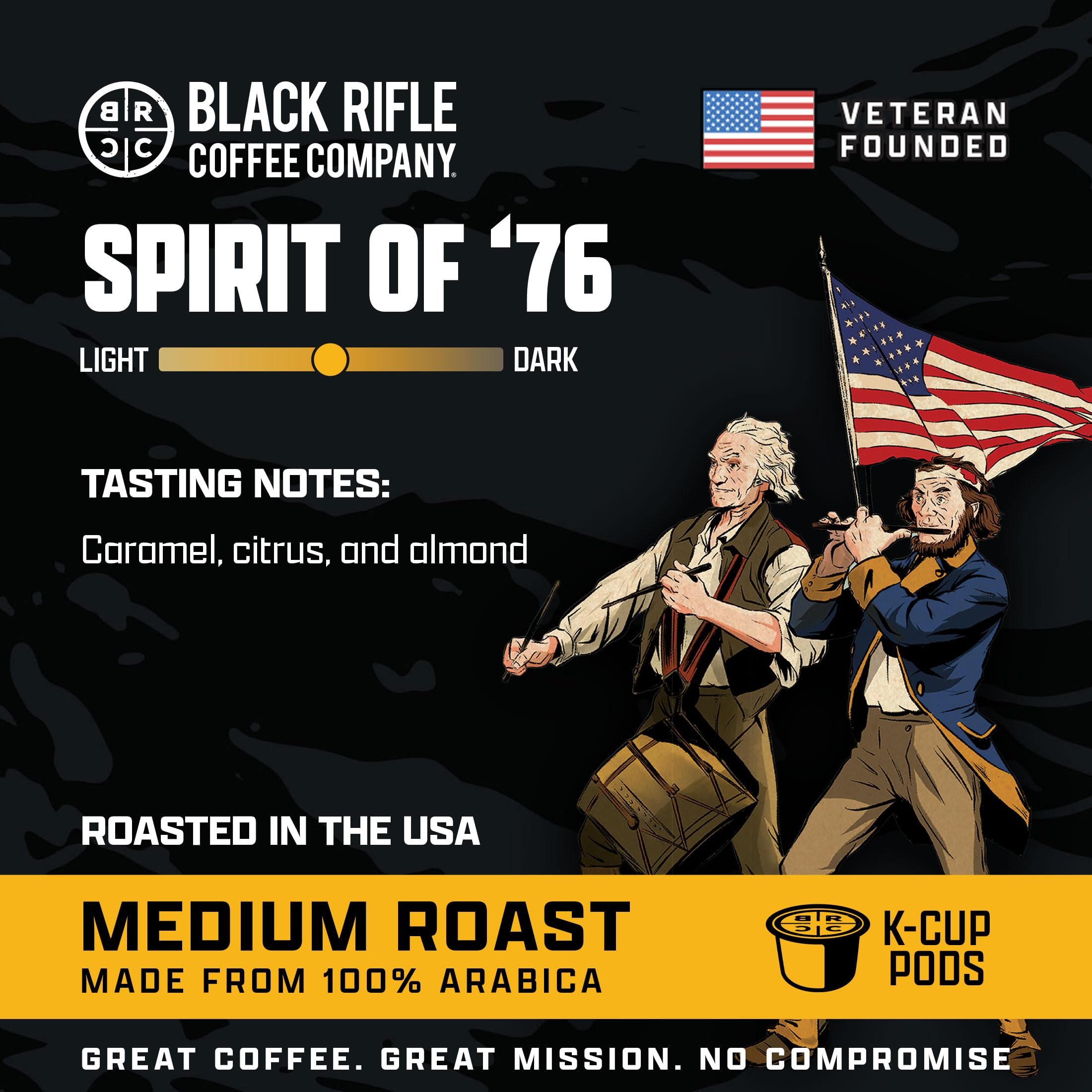 Black Rifle Coffee Medium Roast K Cup Coffee Spirit of 76 22 Count