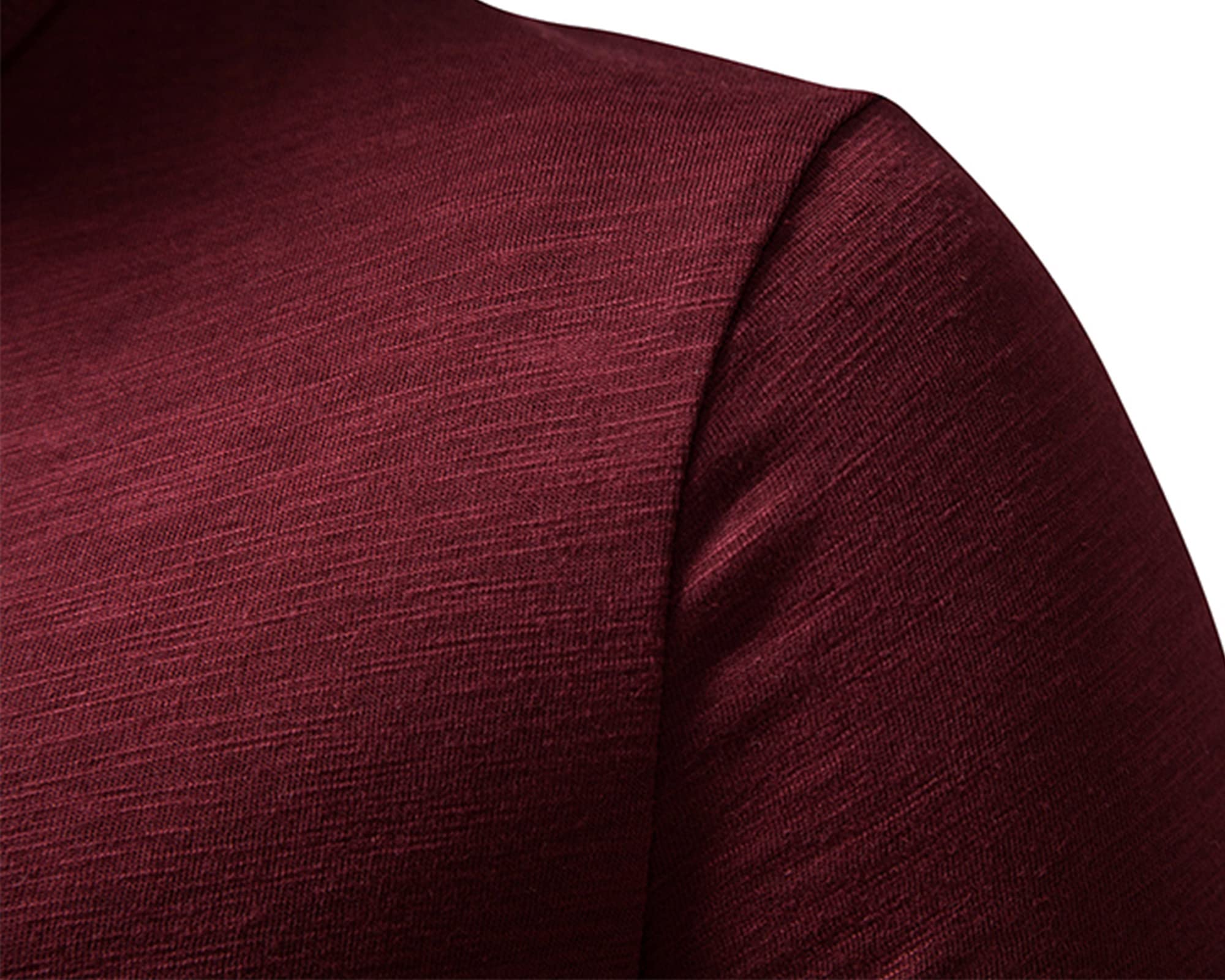 MakingDa Camicia da uomo casual a maniche lunghe/corte, vestibilità muscolosa, camicia Henley elegante 4 bottoni slim aderente t-shirt top