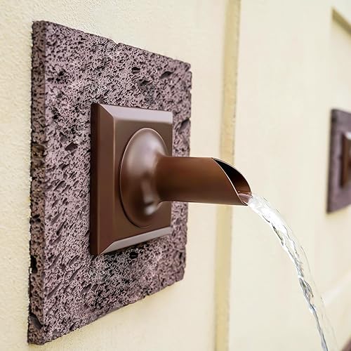 PONDO 2'' Round Water Fountain Spout, 316 Stainless Steel Spillway