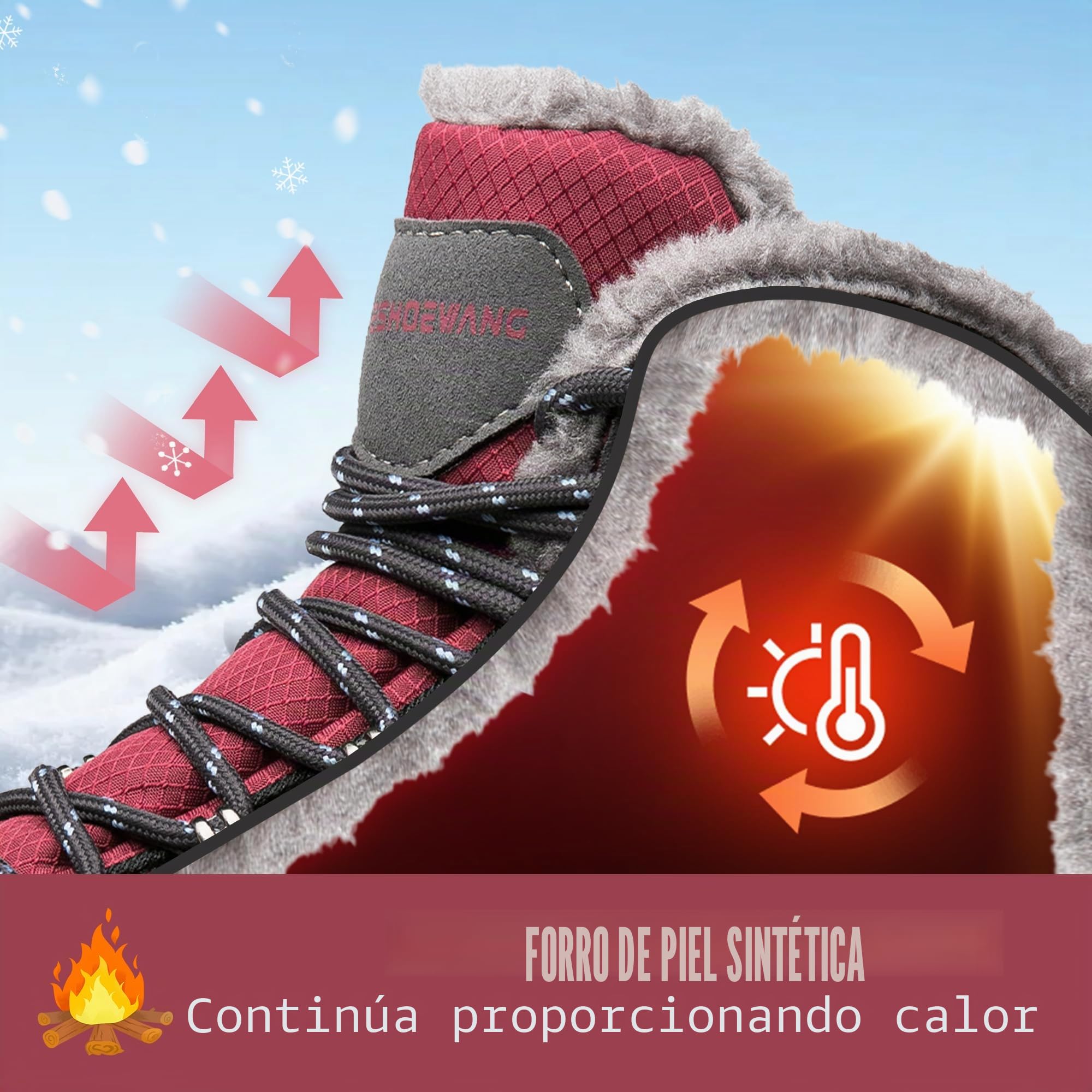 KOIFISH Botas de seguridad para Hombre Mujer Invierno Impermeable Zapatos de Seguridad Punta Compuesta Antideslizante Antiestático Botas de Trabajo con Forro Térmico