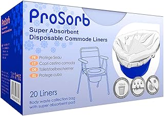 Prosorb Bedpan Liner/Prosorb Bed Pan Hygiene Bag with Super Absorbent Insert (20 Bags)