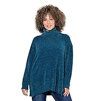 Ulla Popken Maglione in ciniglia, Nero