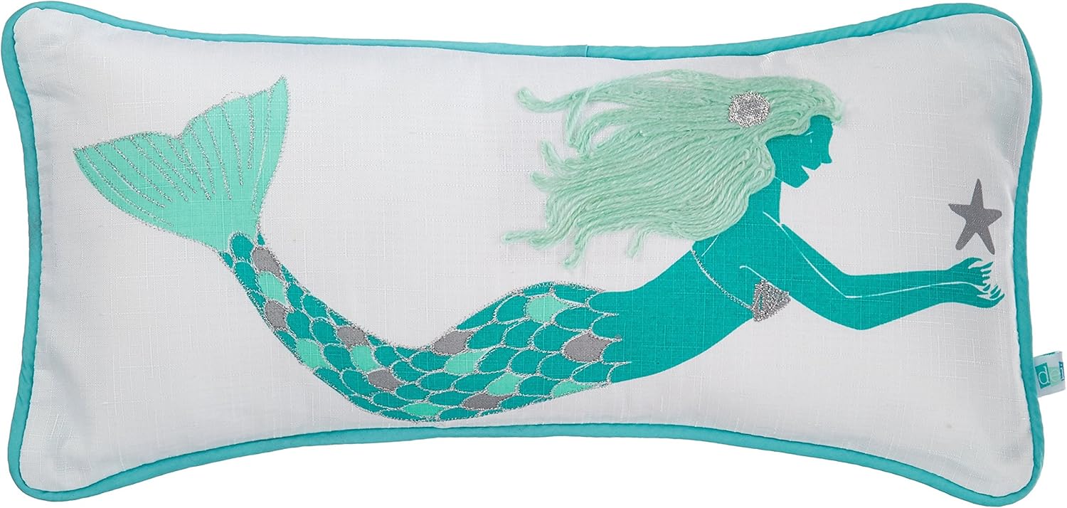 DEI Embroidered Mermaid Accent Pillow