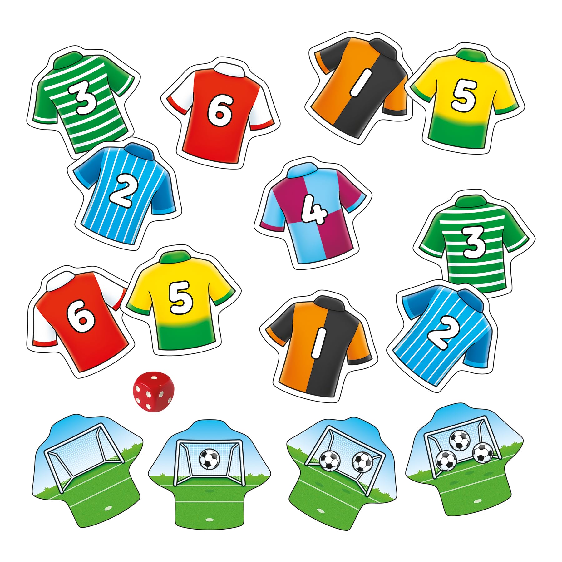 Orchard Toys Penalty Shoot out Mini Games, Travel Games for Kids to Learn Matching Pairs, Maths, Educational Game for Addition, Subtraction, Football Game, Football Gift for Boys, Girls, Age 3+