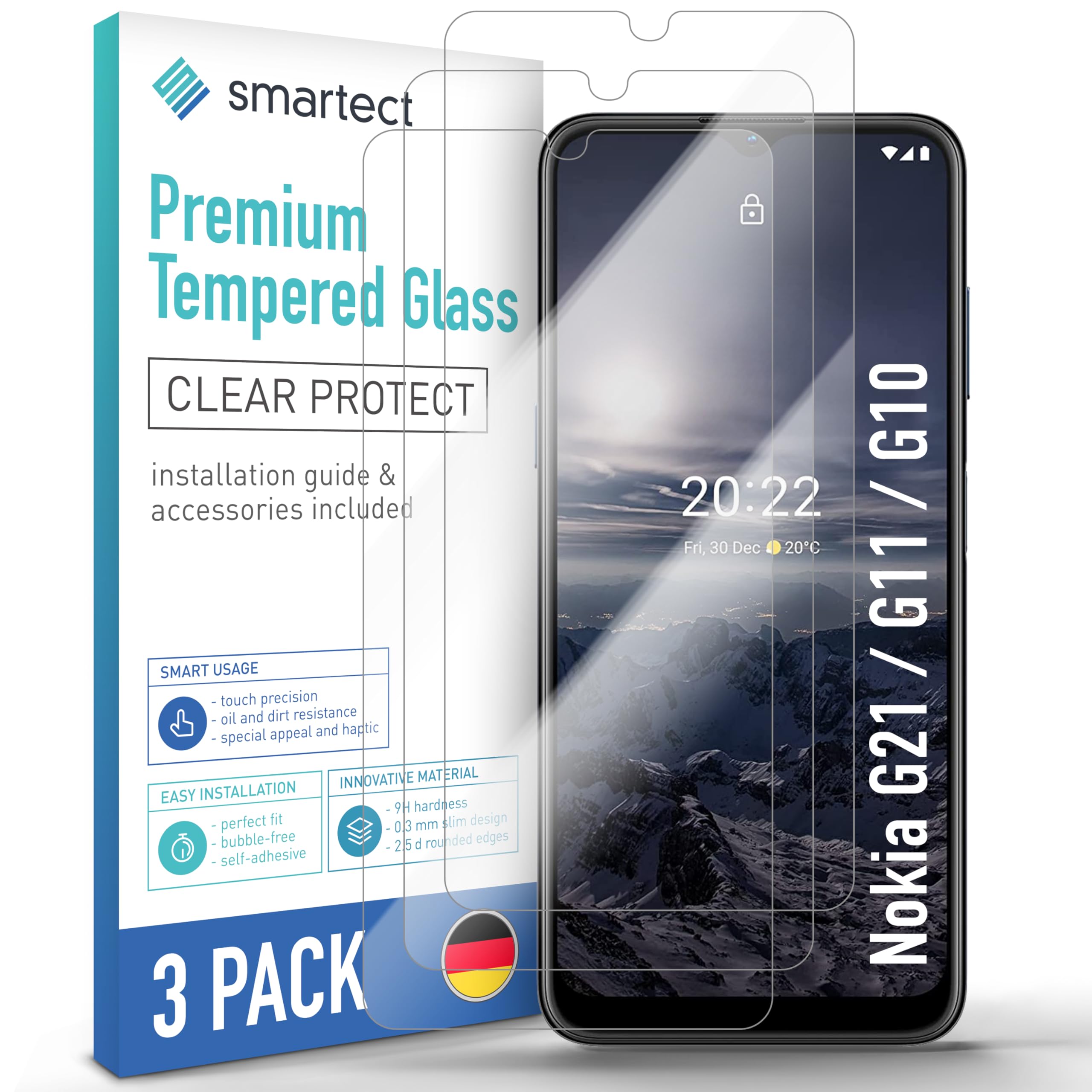 Vetro Temperato per Nokia G21 - 2 Pezzi Smartphonica Anti-Urto 9H
