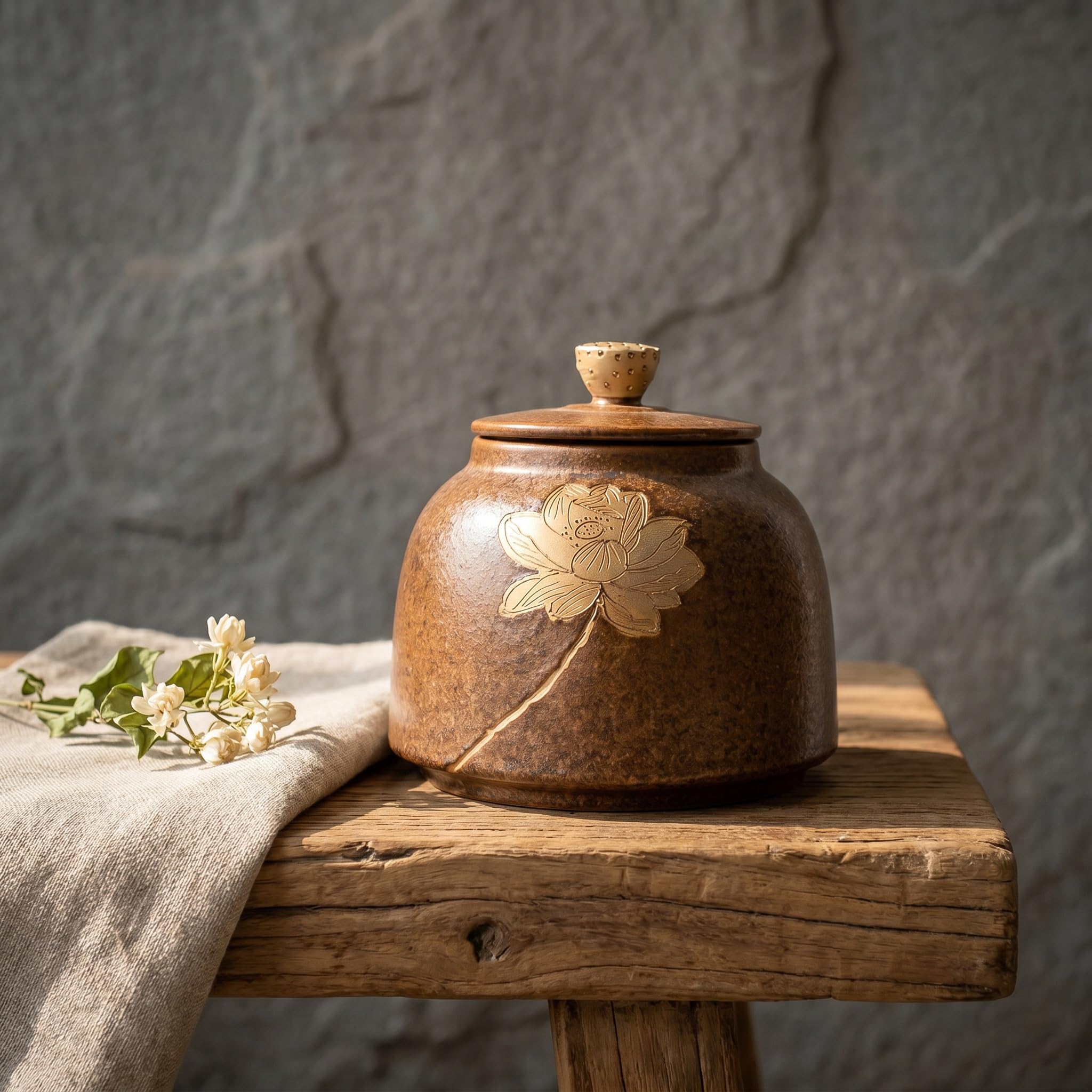 Urne Cinerarie in Ceramica Realizzate A Mano, Urna Commemorativa Sigillata di Medie Dimensioni per Adulti, Urna A Bara per Ceneri di Animali Domestici, Ricordo Funebre. C2