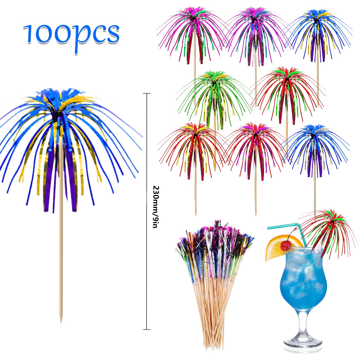 150 Accessoires Déco Cocktail - Parapluies, Flamingos, Pailles - Pour Fête, Mariage, Anniversaire