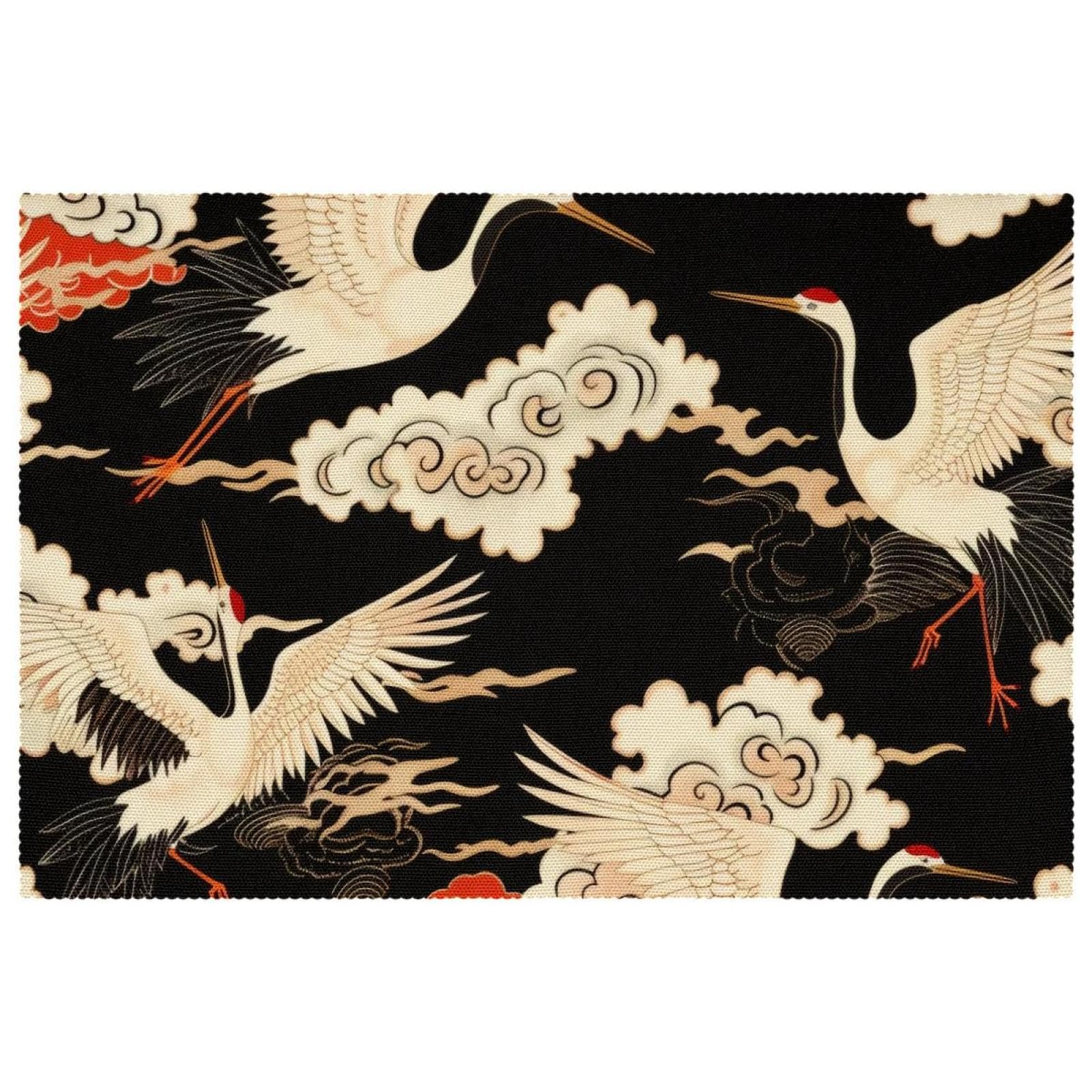 Set de table Cranes Auspicious Clouds pour repas de famille chaleureux