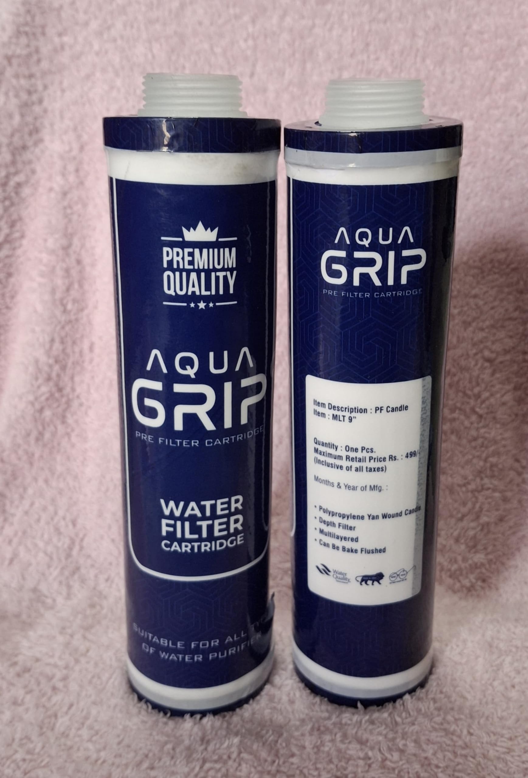 Aqua GRP MLT Water Filter | Pre Filter Catridge Suitable for RO Water Purifier | 5 Micron 9" Spun Filter | Water Filter Catridge | Pack of 2-image-34