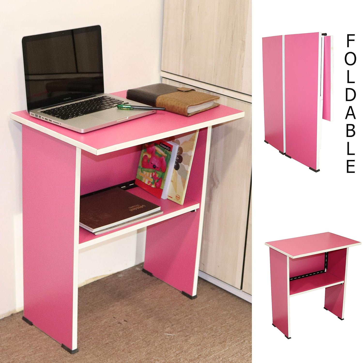 Spacecrafts Wooden Folding Computer Table for Laptop Study Office Desk