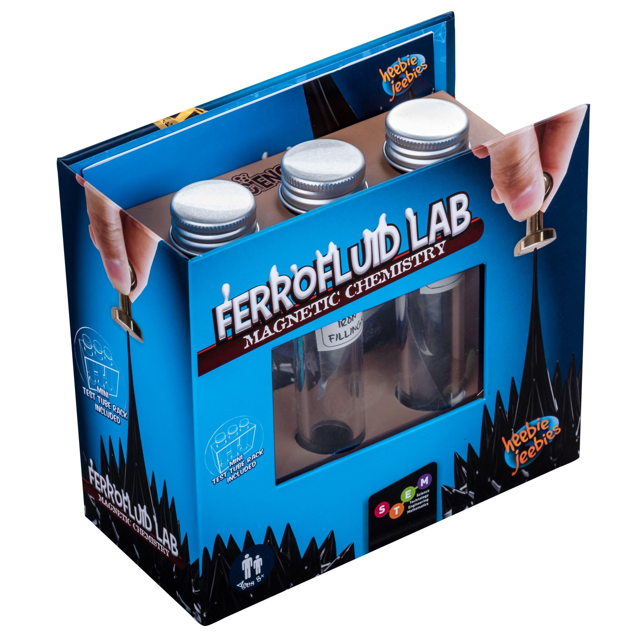 Ferrofluid Lab Magnetic Chemistry by Heebie Jeebies- 5 Experiments for Kids Ages 8+- Educational Science Project STEM Learning Unique Activities for Boys and Girls- Ideal Gift for Students