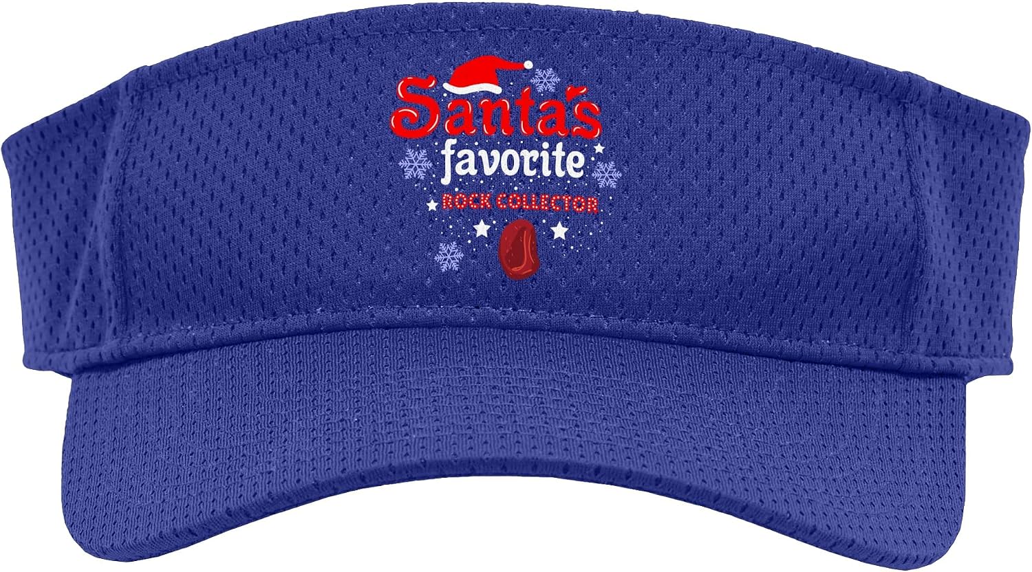 Santas Favorite Rock Collector Christmas Sport Sun Visor
