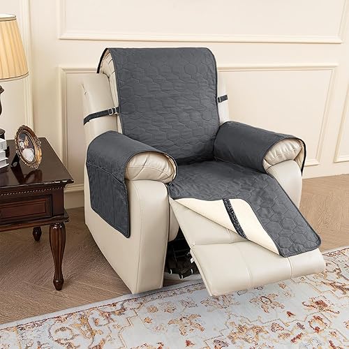 Miniatura 7 de Funda impermeable para silla reclinable, funda antideslizante para sofá reclinable, protector de muebles, funda de sofá lavable para perros y niños,