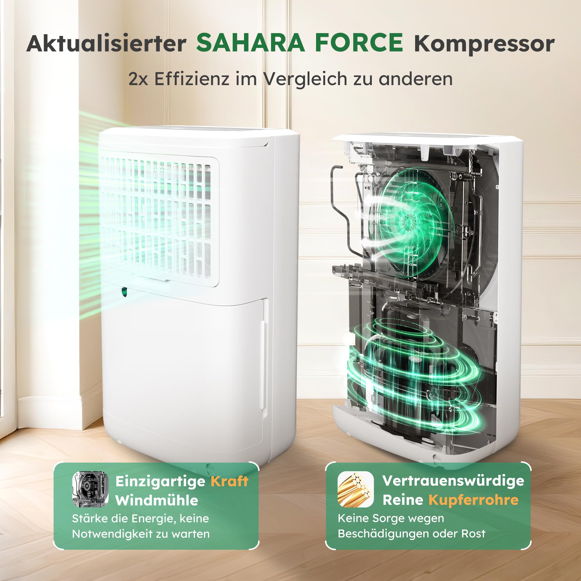 Luftentfeuchter Elektrisch 12L, 122m³,Entfeuchter Elektrisch | Keller 36dB Leiser Raumentfeuchter, 3 Modi, Wäschetrockner & 24h Timer, für Schlafzimmer & Bad
