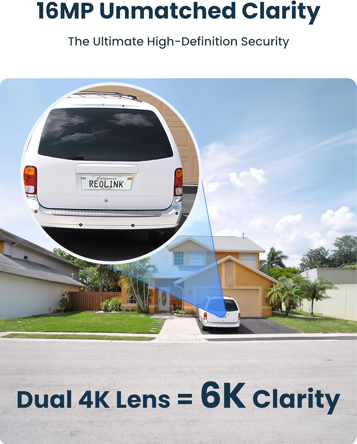 REOLINK 16MP WiFi Security Camera Outdoor, 180° Ultra-Wide Angle, Duo 3 WiFi, 2.4/5GHz Wi-Fi 6, Smart Detection, Color Night Vision, Two-Way Talk, IP67, Up to 512GB Storage, Plug-in Power (12V/2A) REOLINK 16MP WiFi Security Camera Outdoor, 180° Ultra-Wide Angle, Duo 3 WiFi, 2.4/5GHz Wi-Fi 6, Smart Detection, Color Night Vision, Two-Way Talk, IP67, Up to 512GB Storage, Plug-in Power (12V/2A)