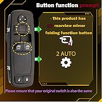 Vista 2 de Interruptor de ventana Compatible con Ram 1500 2013-2021, Ram 2500 3500 4500 5500 2013-2018. Control de puerta del lado del conductor delantero