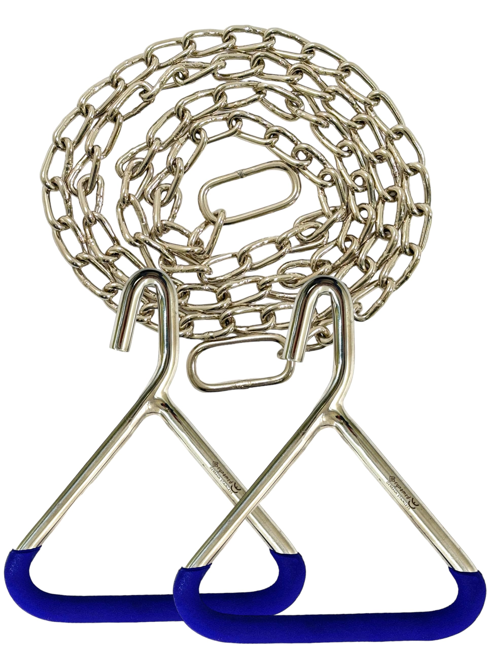 OB Chain and Handles - Cattle OB Chain Puller, Birthing Chain and Handle Set - 60in Leg Catch Apparatus - Calving Chain (Set of 3)