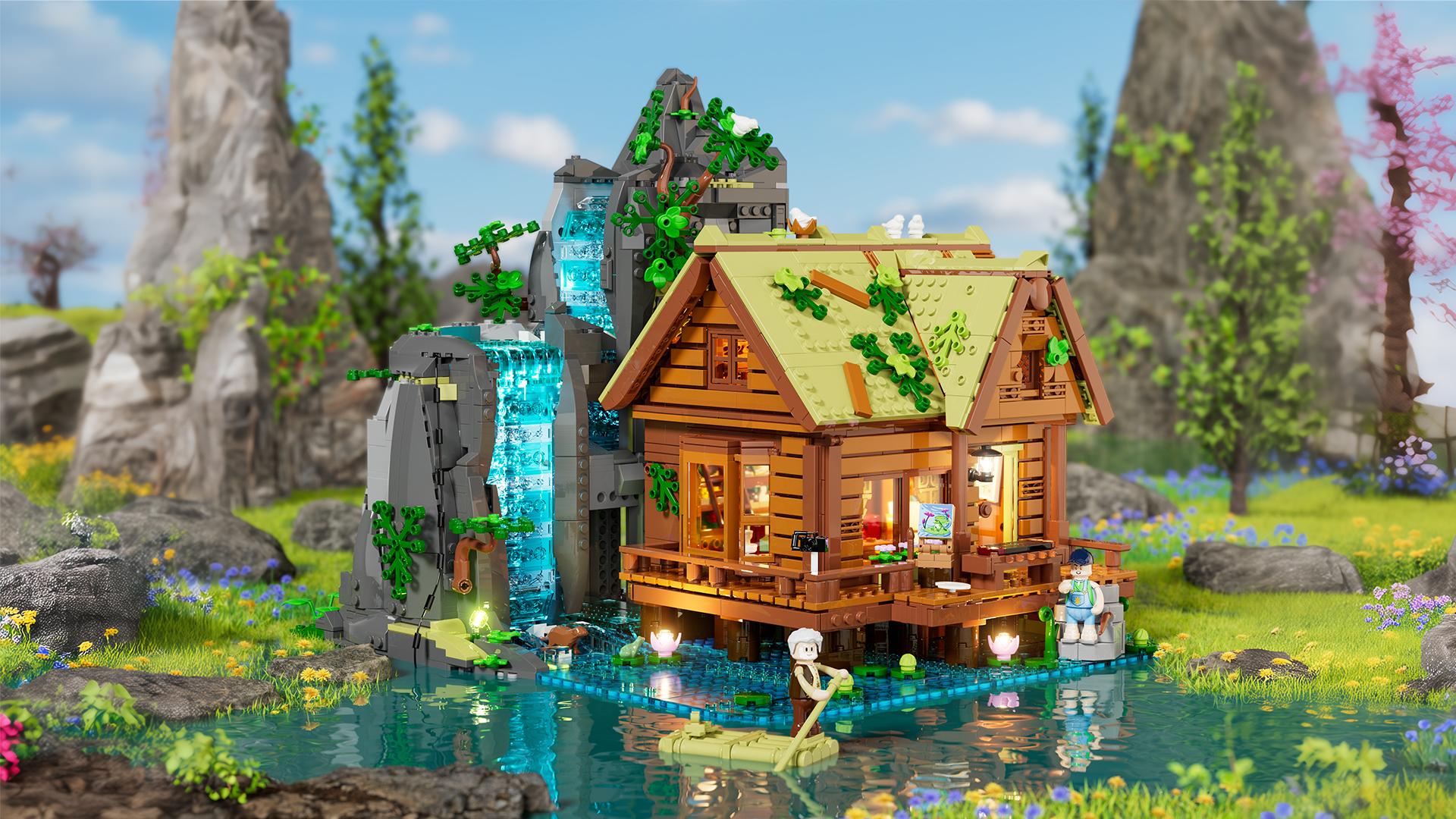 Amazon.com: Lumibricks Waterfall-Cabin Lighting Building Set, 2539