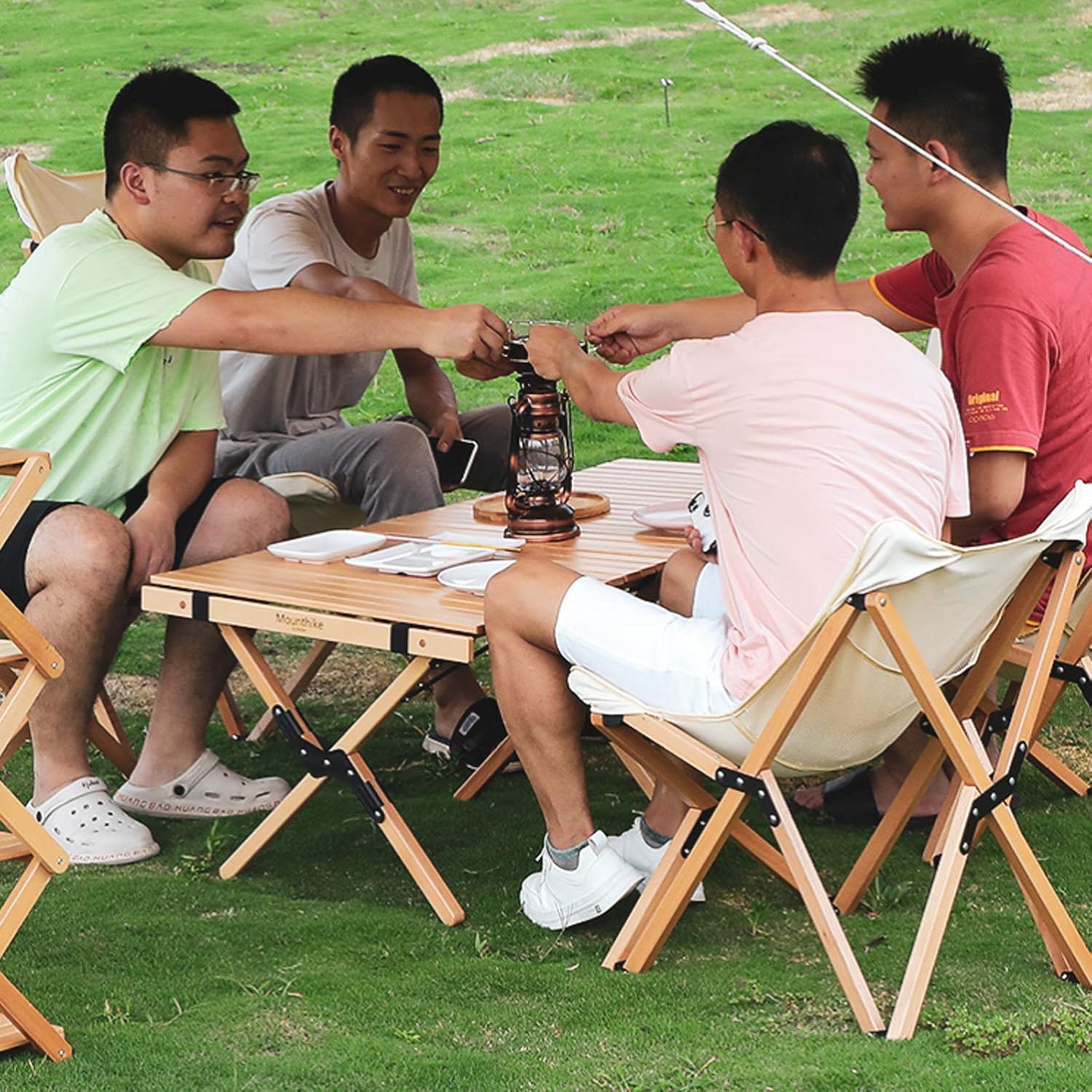 FACAI Folding Table,Outdoor Indoor Kitchen Garden Party Compact Small BBQ Picnic Table for Indoor Outdoor Home Party and Camping,A