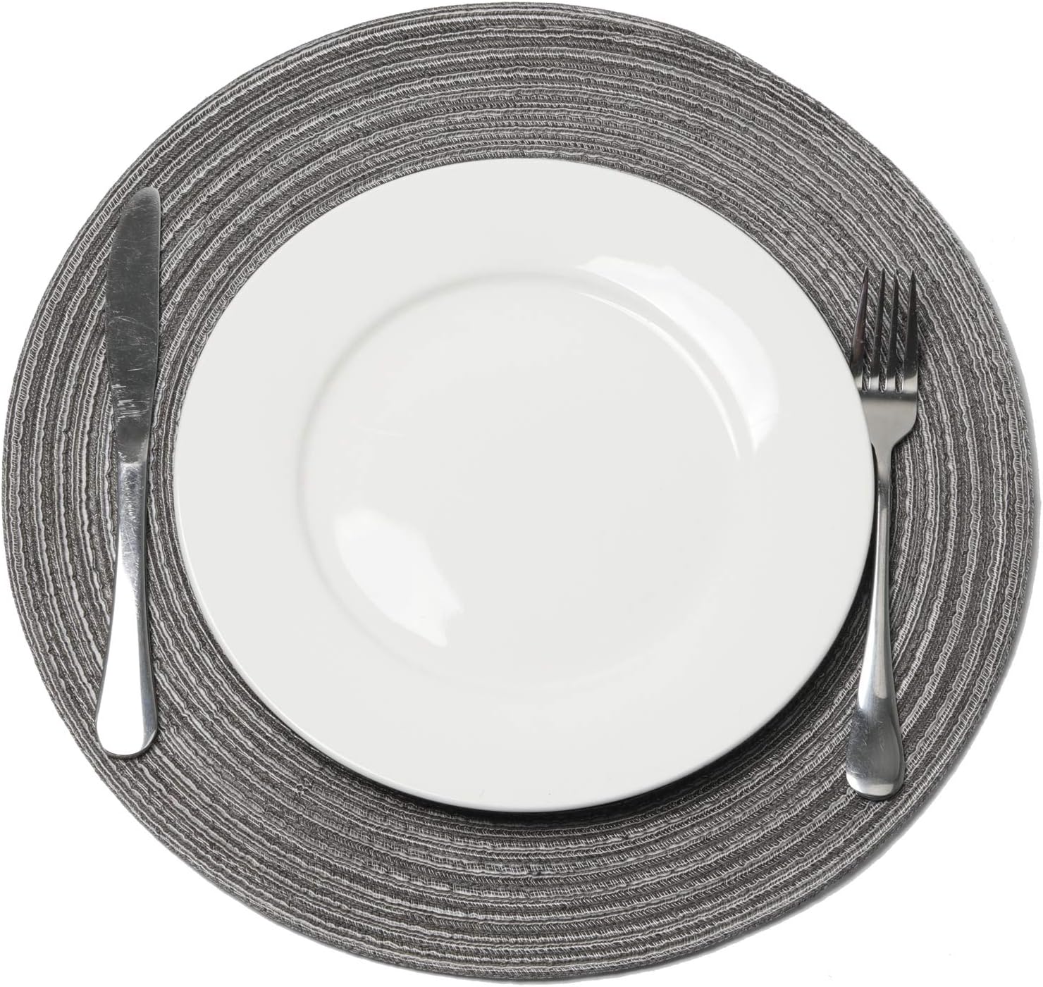 70% оƒƒ Dіѕсоunt SHACOS Round Braided Placemats Set of 6 Round Table Mats 15 inch Cotton Washable for Holiday Party (Black Grey, 6) Uр Tо 60% оƒƒ SHACOS Round Braided Placemats Set of 6 Round Table Mats 15 inch Cotton Washable for Holiday Party (Black Grey, 6)