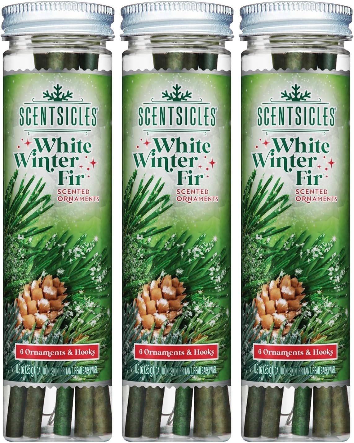 White Winter Fir, 6 Sticks/Bottle (Pack of 3 Bottles)