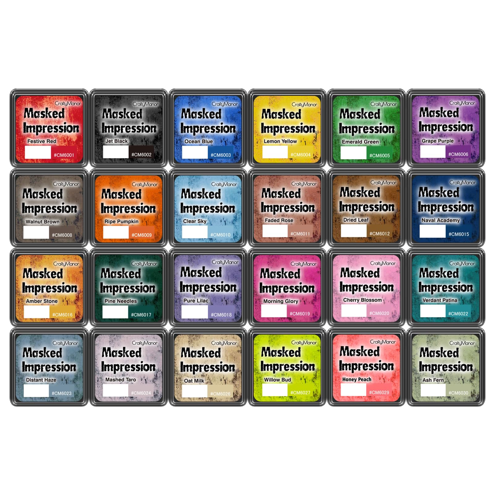 Mini Ink Pads for Scrapbooking & Stamping - 24 Colors -1