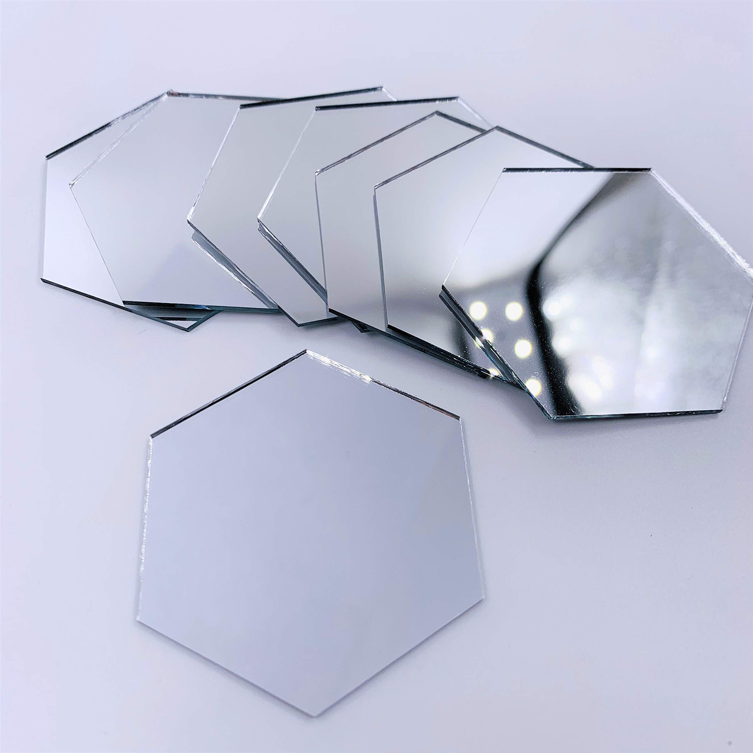 Amazon.co.jp: 50.8mm 六角鏡 モザイクタイル クラフトミラー 50