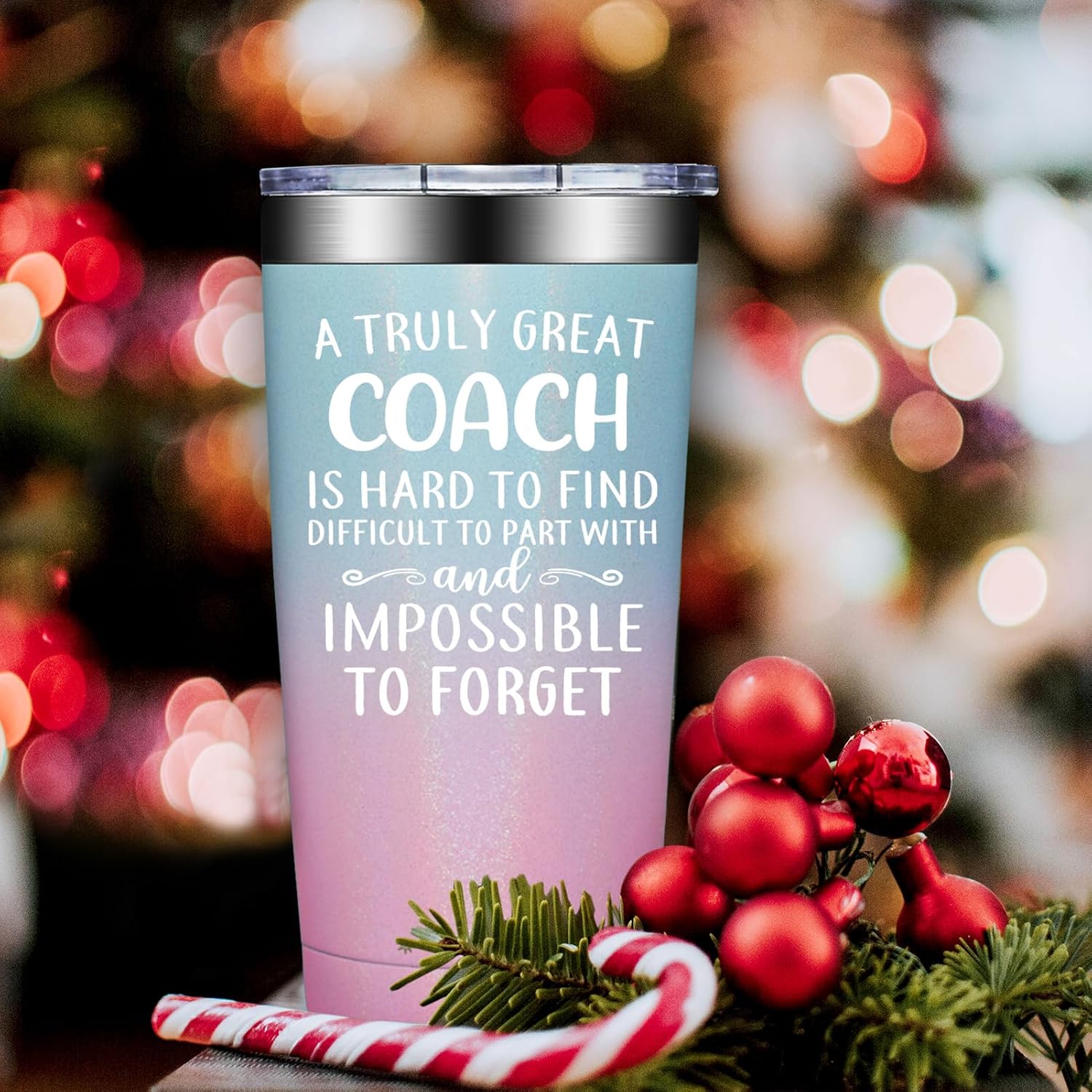 Coach Gifts for Men - Baseball, Soccer Coach Gift - Christmas Cheer Coaches Gifts - Football, Basketball, Swim Coaches Appreciation Gift - Tumbler 20oz