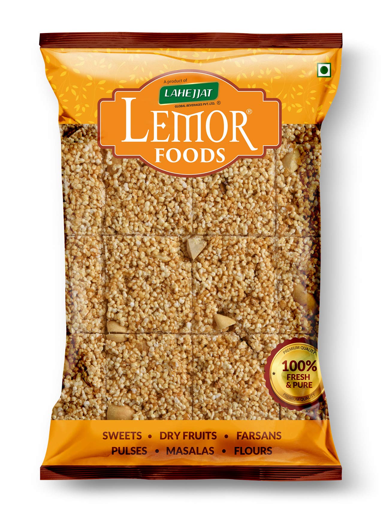 Lemor Winter Special Jaggery (Gud) Rajgira Chikki 400 Gms (2 Packets of 200 Gms Each) | Just Like Home Made Chikki (Crispy & Crunchy) | Farali Chikki (B08R3ZBS5S) Amazon Price History, Amazon Price Tracker