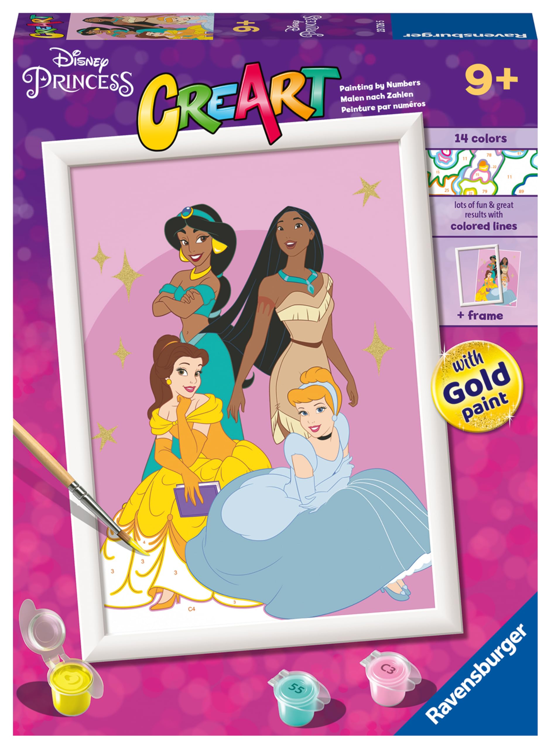 Ravensburger Pink Creart Paint By Numbers - Disney Princess