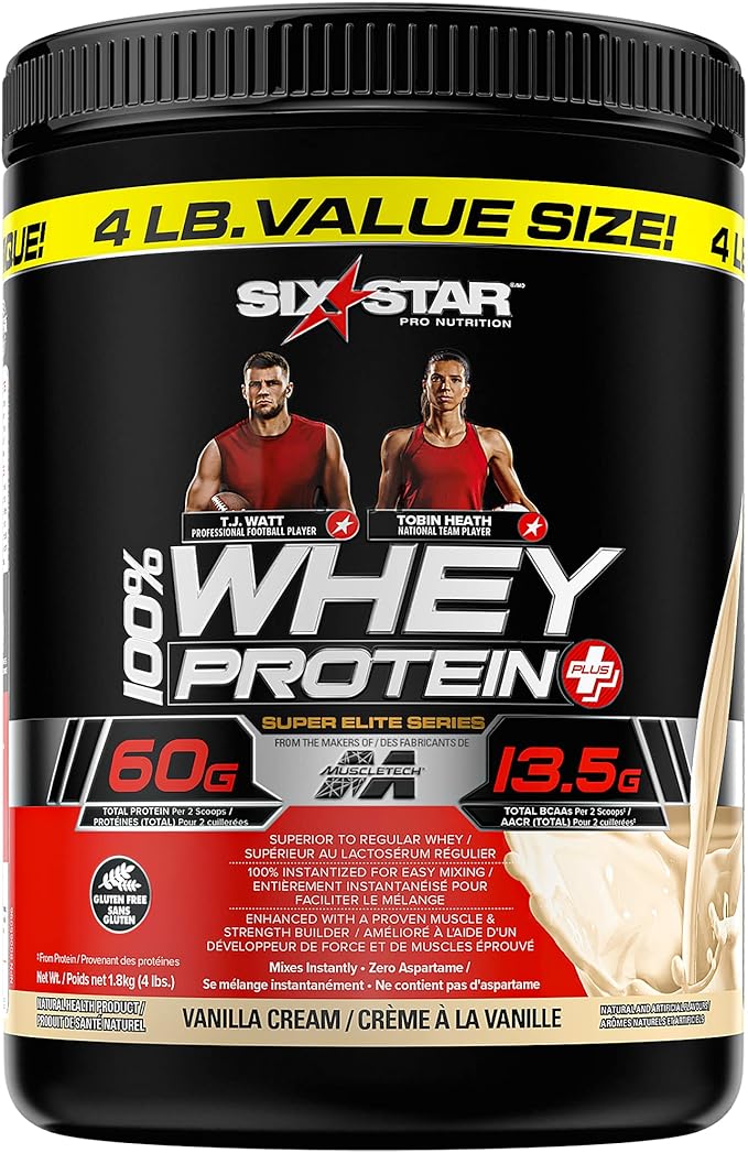 Whey Protein Powder, Six Star 100 Whey Protein Plus, Whey Protein