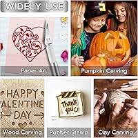 Vista 7 de 24 Pack Exacto Knife Set, Craft Knife, Precision Hobby Knife Kit for DIY Cutting, Pumpkin Carving, Trimming, Scrapbooking plateado