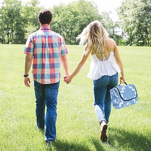 Miniatura 5 de Manta de picnic grande para playa, impermeable, a prueba de arena, para exteriores, plegable, tapete de picnic sin arena con correa de transporte,