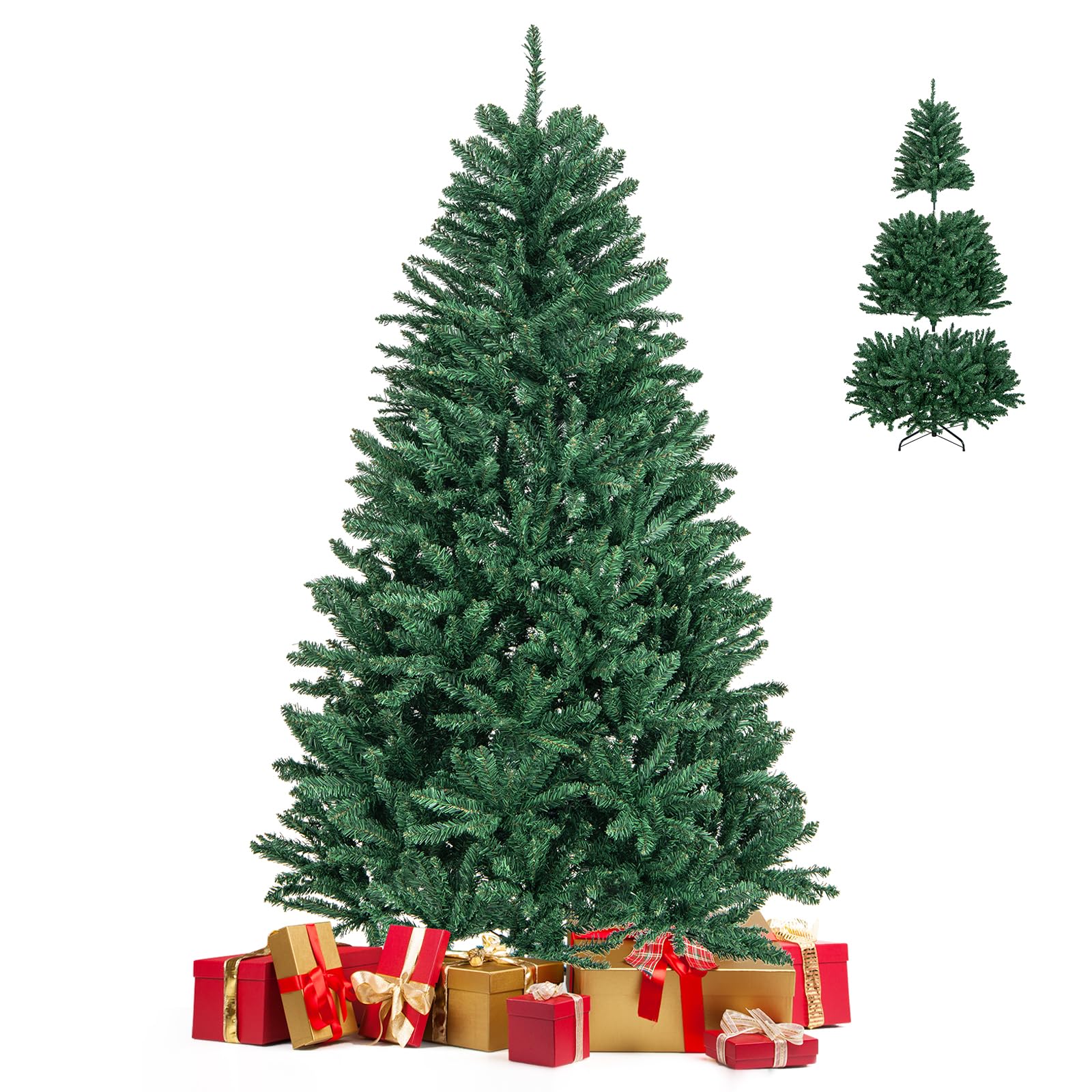 goplus sapin noël artificiel 180cm