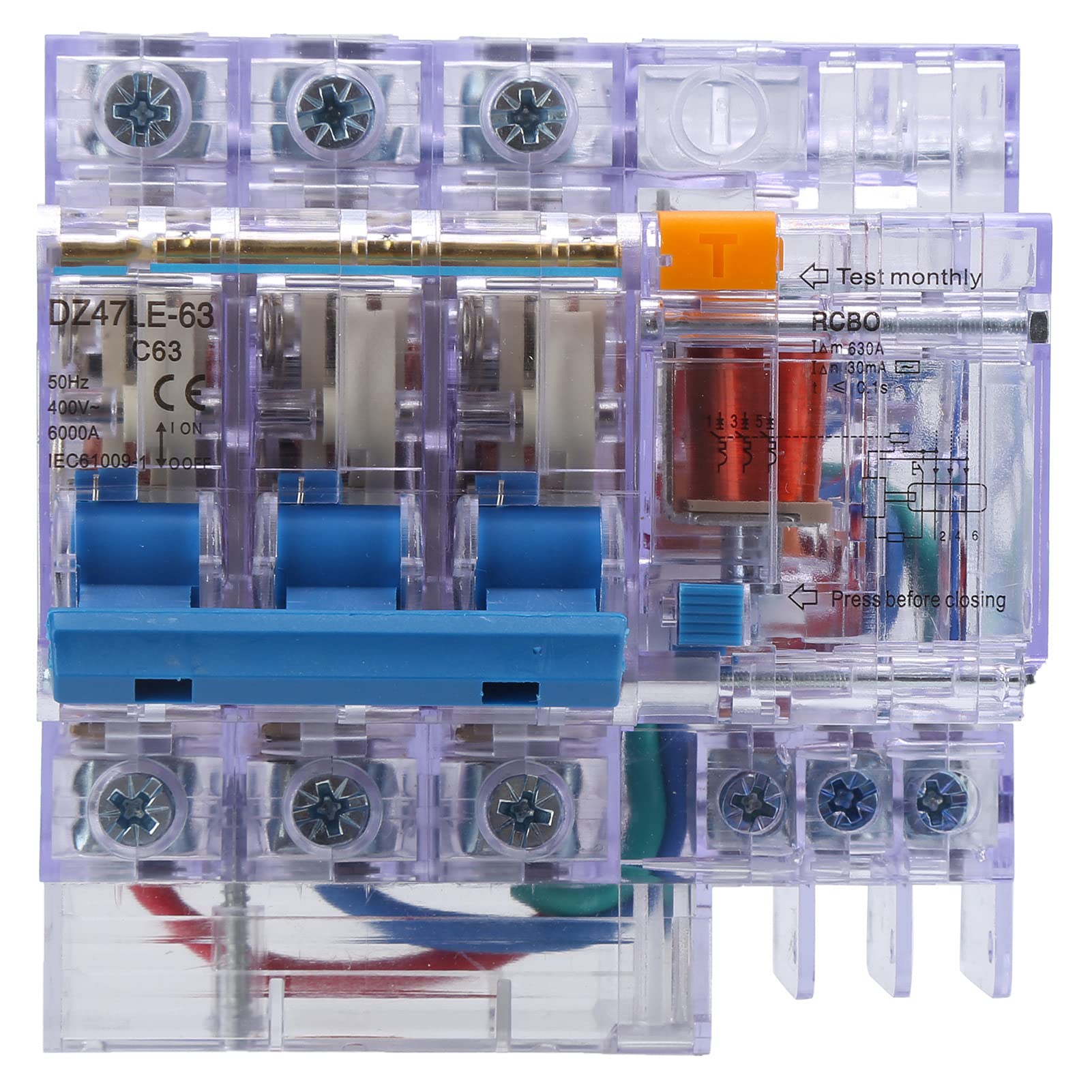 Disjoncteur de fuite efficace DZ47LE-63 pour stopper les pannes électriques de vos prises